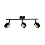 Lindby Strahler Jyla, schwarz, Linse, 4.200 K, 3-flg., GX53