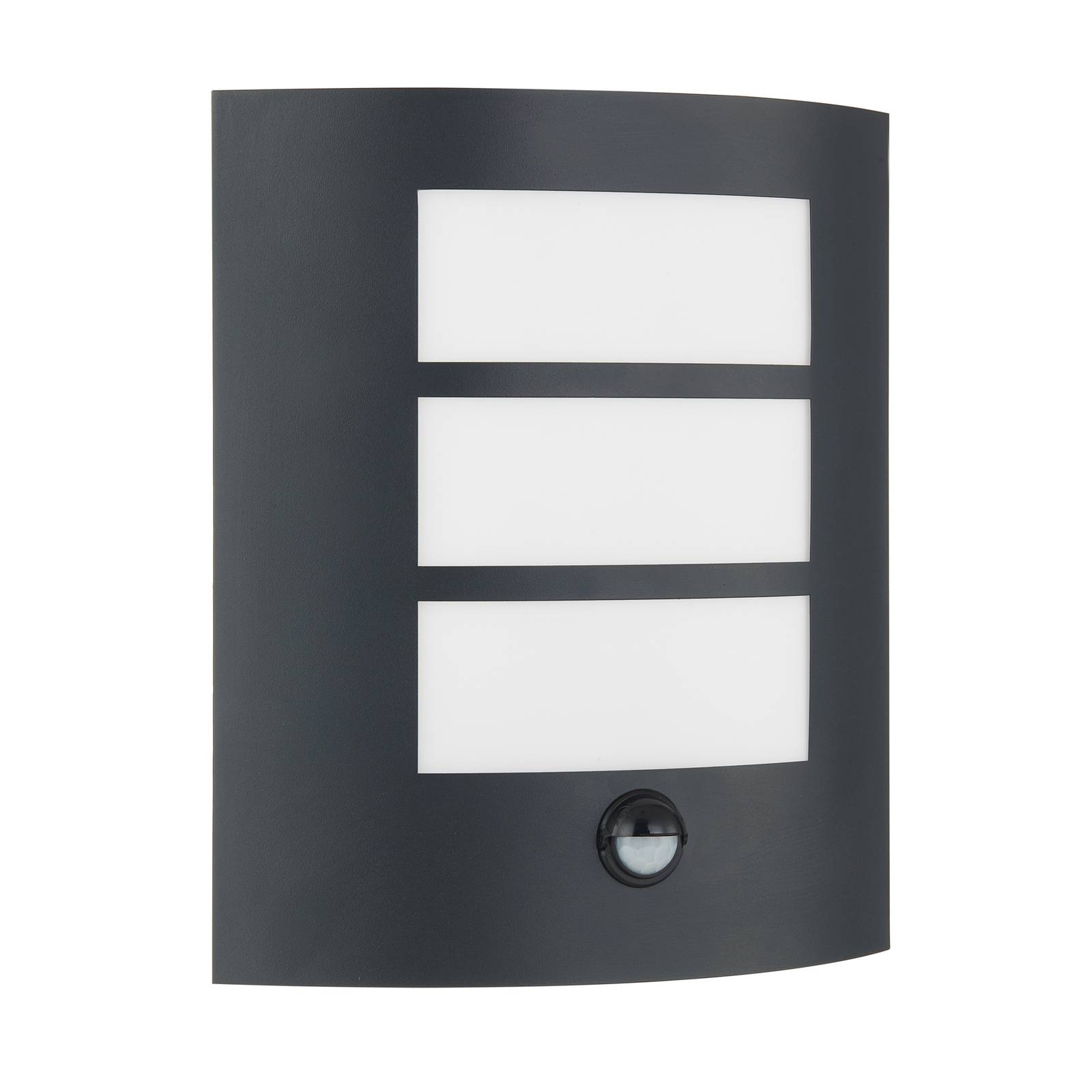 Lindby Außenwandlampe Vimal, Sensor, E27, 26 cm, Aluminium