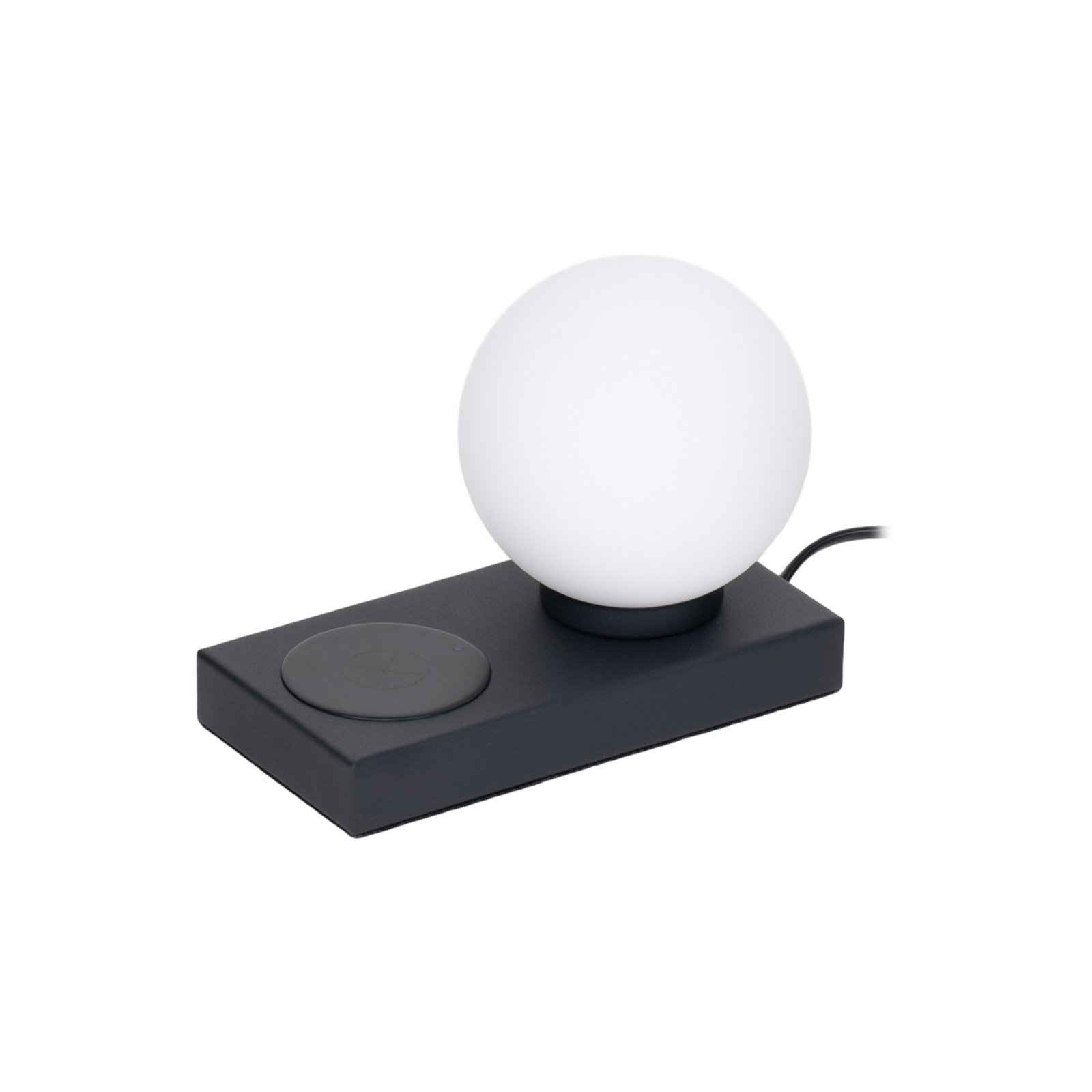 Lindby table lamp Junis, black, charging function