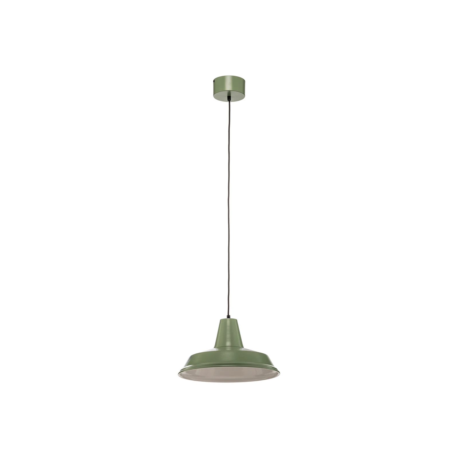 Lámpara colgante Class de metal, verde/blanco