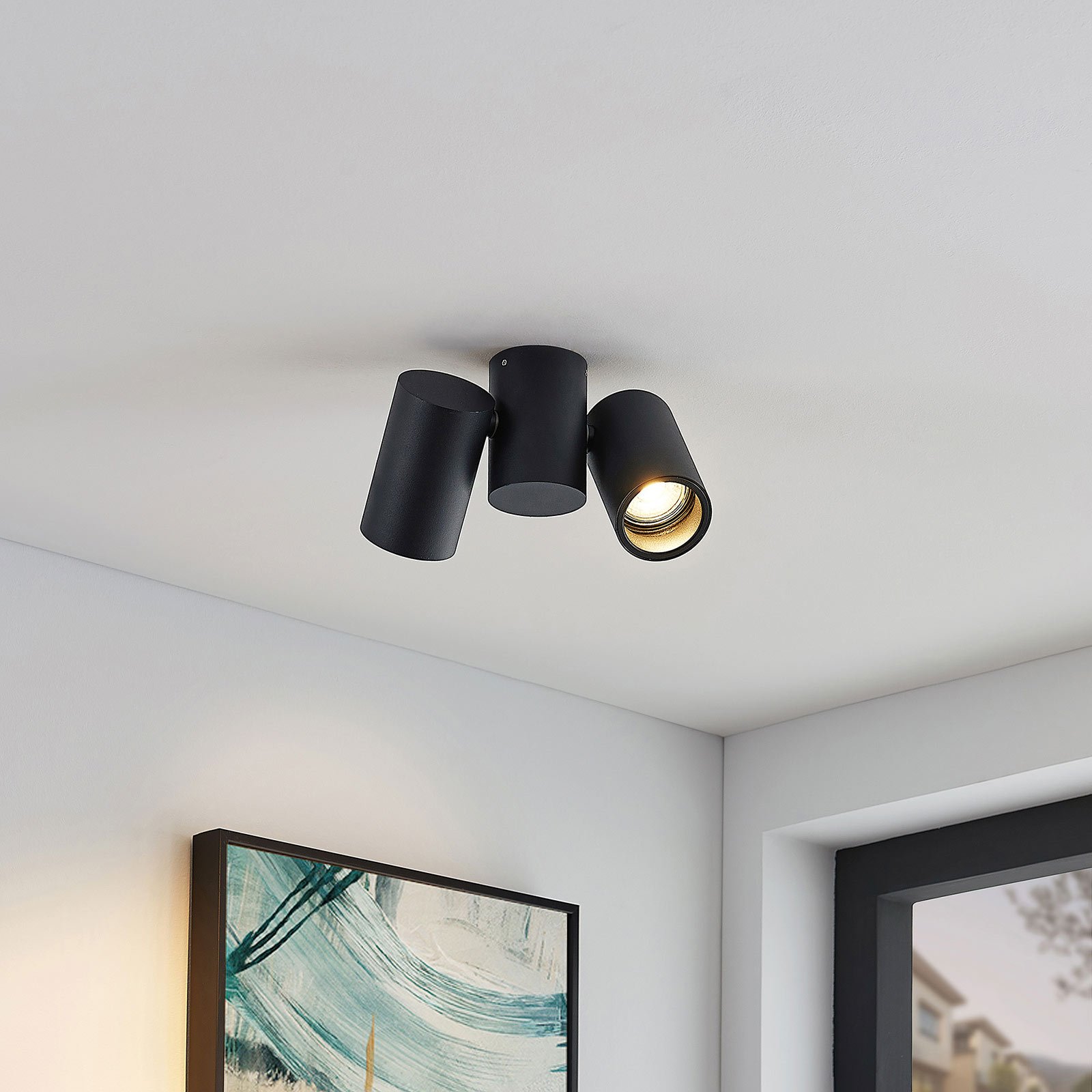 Gesina 2 Plafondlamp Black - Arcchio