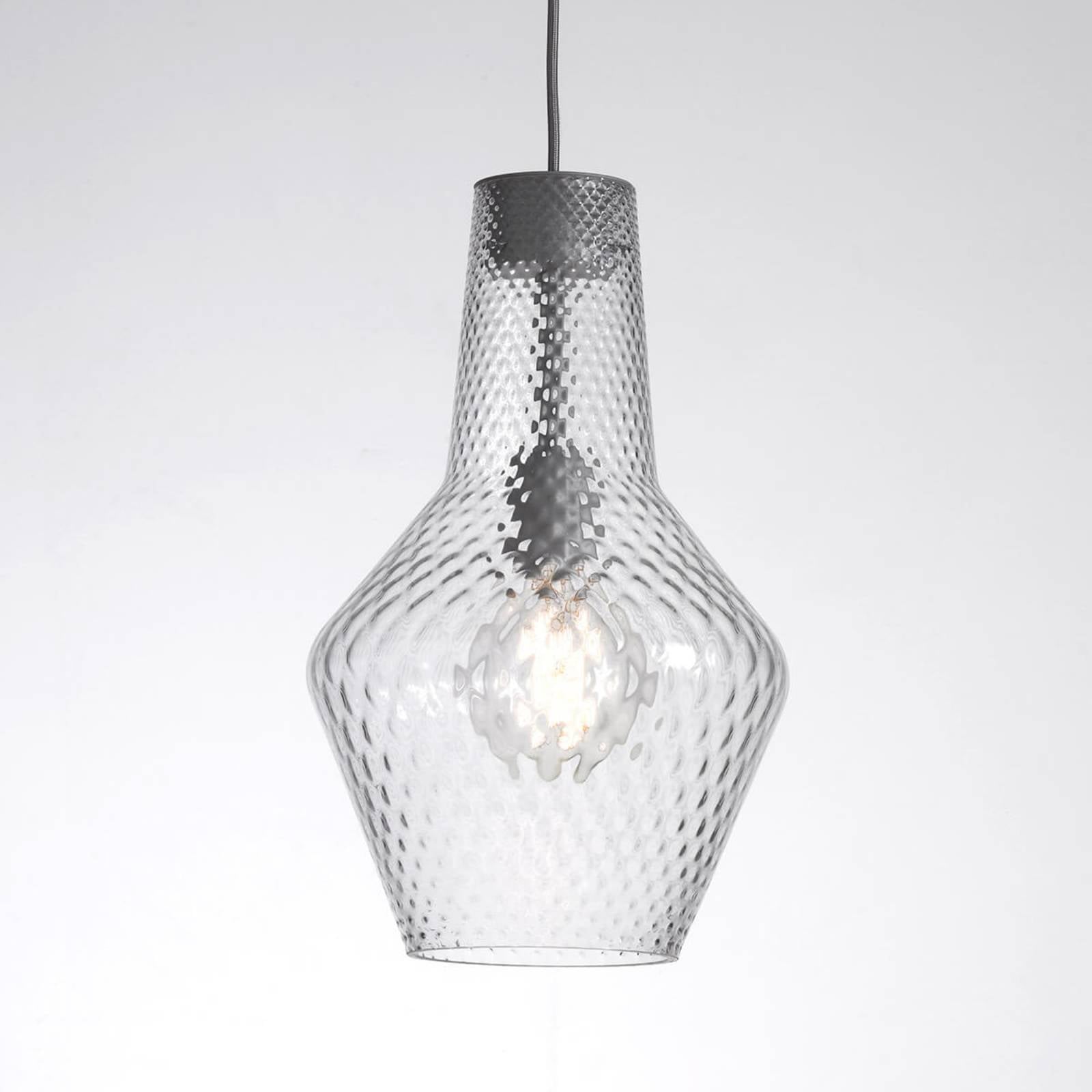 AILATI Hängeleuchte Romeo 130 cm Glas transparent