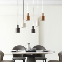 Lindby riippuvalaisin Ovelia, ruskea/kahvi/beige, 6 valoa, E27