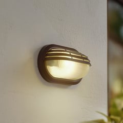 Venkovní nástěnné svítidlo Lindby Adita, černé, ABS, výška 16,3 cm