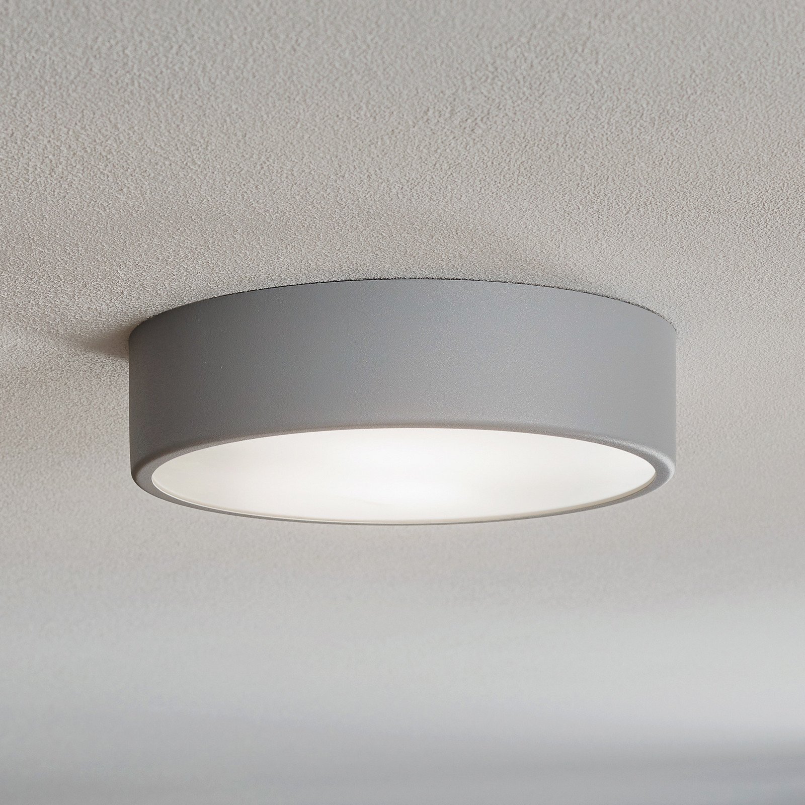 TEMAR LIGHTING Plafonieră Cleo 300 Ø 30 cm gri - Camera de zi / sufragerie - modern - Metal