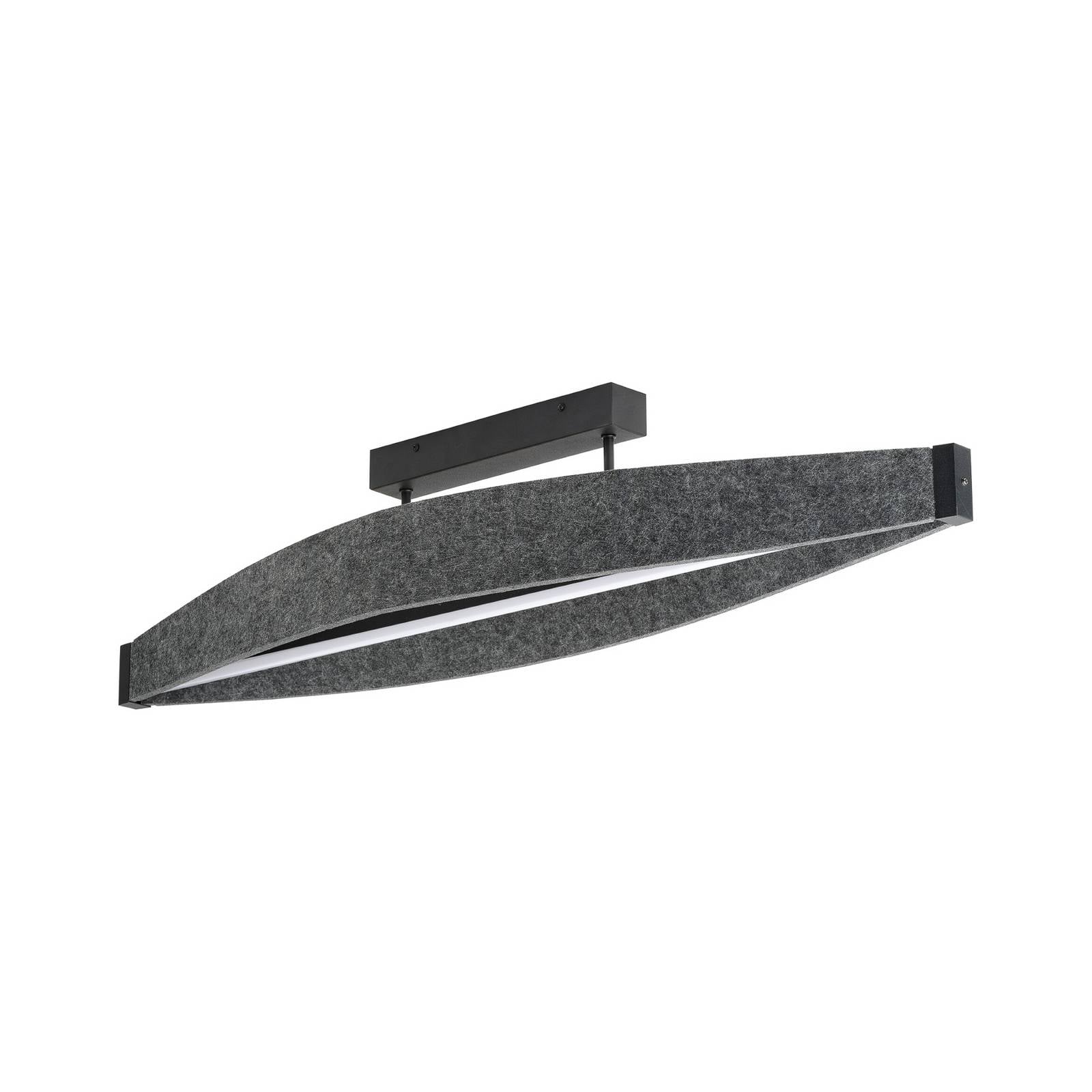 OSRAM LED-Deckenlampe Decor Flat Felt, grau, Filz, 3.000 K