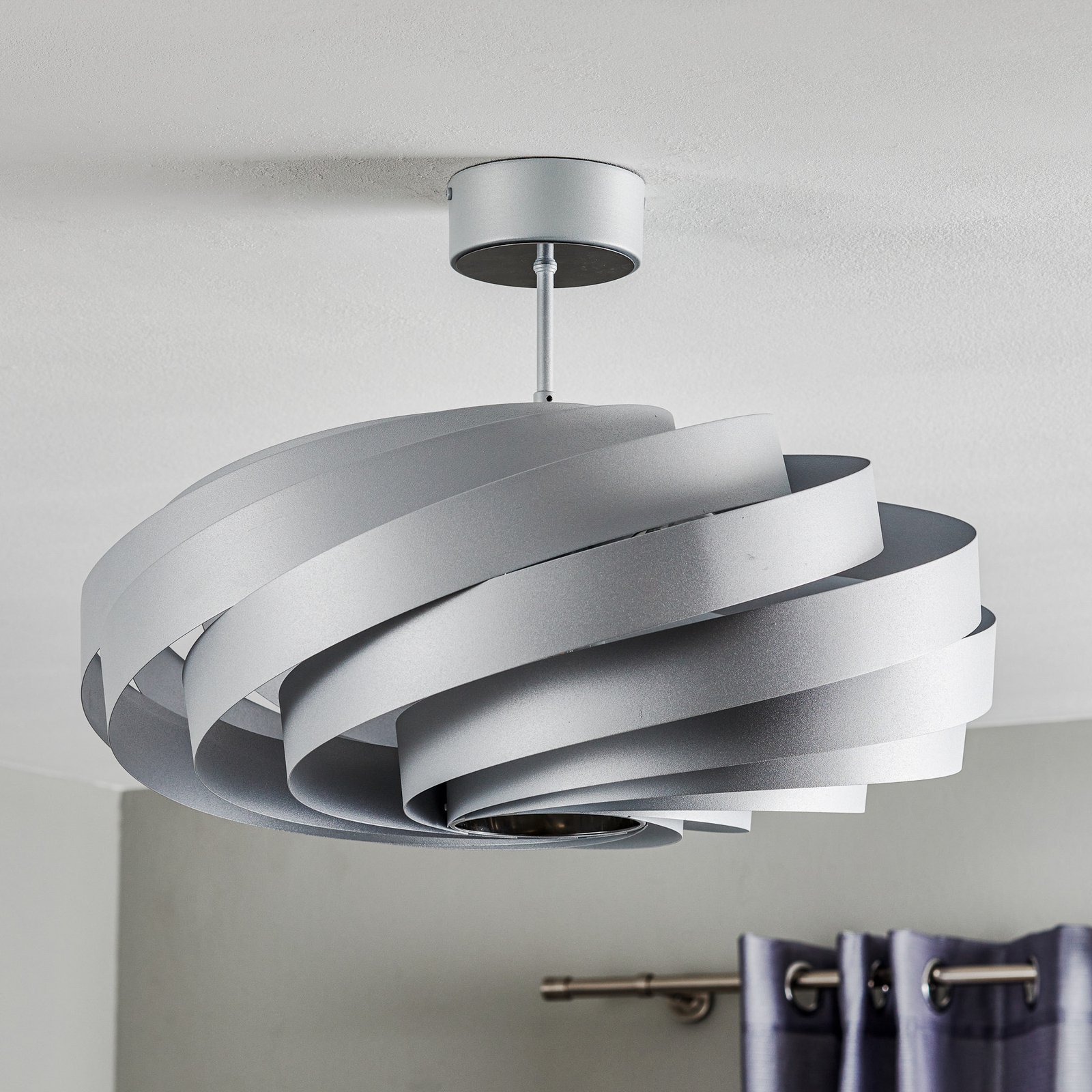 Plafondlamp Vento, aluminium Ø 60 cm