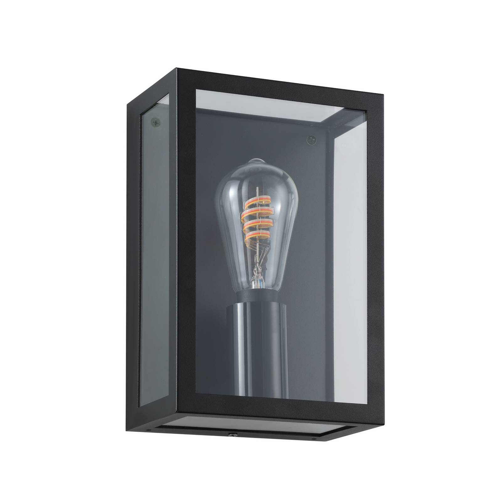 EGLO Alamonte-Z outdoor wall lamp, black, height 26 cm, metal