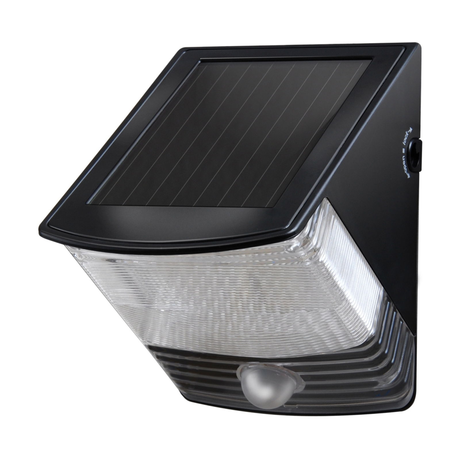 Solar-LED-vegglys SOL 04 IP44, svart