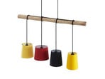 Hinai 4 Taklampa Black/Red/Yellow - Lindby