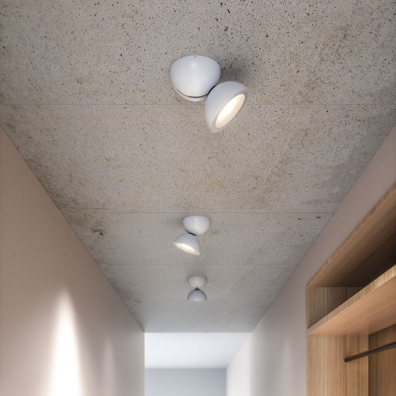 Axolight DoDot LED wall light, white 35°