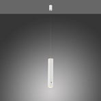 JUST LIGHT. Suspension LED rechargeable Attach, blanc, fer