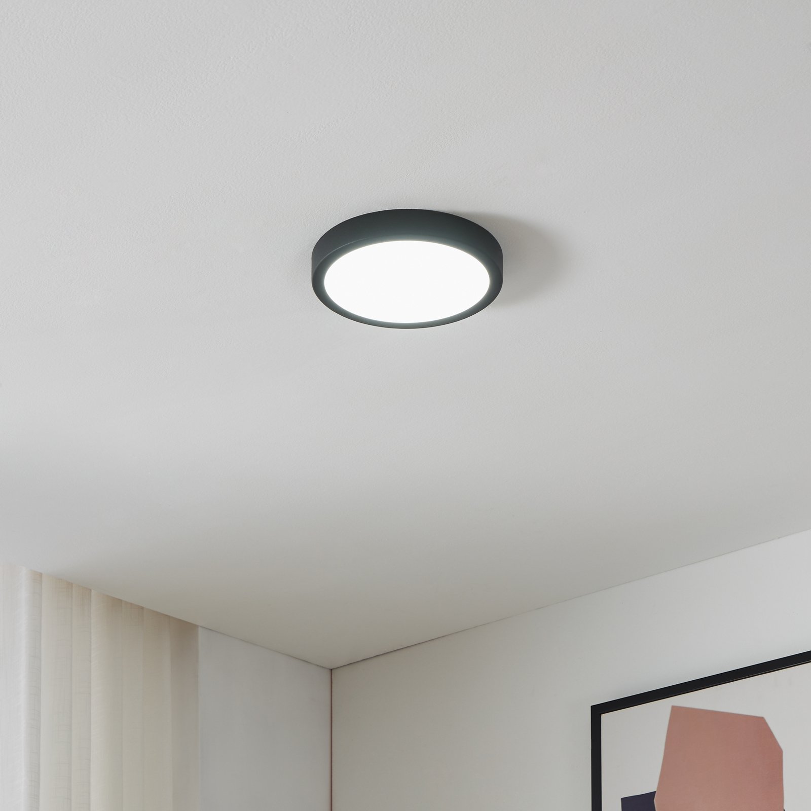 EGLO connect Fueva-Z Plafonnier, Ø 21cm noir EGLO connect Fueva-Z Plafonnier, Ø 21cm noir