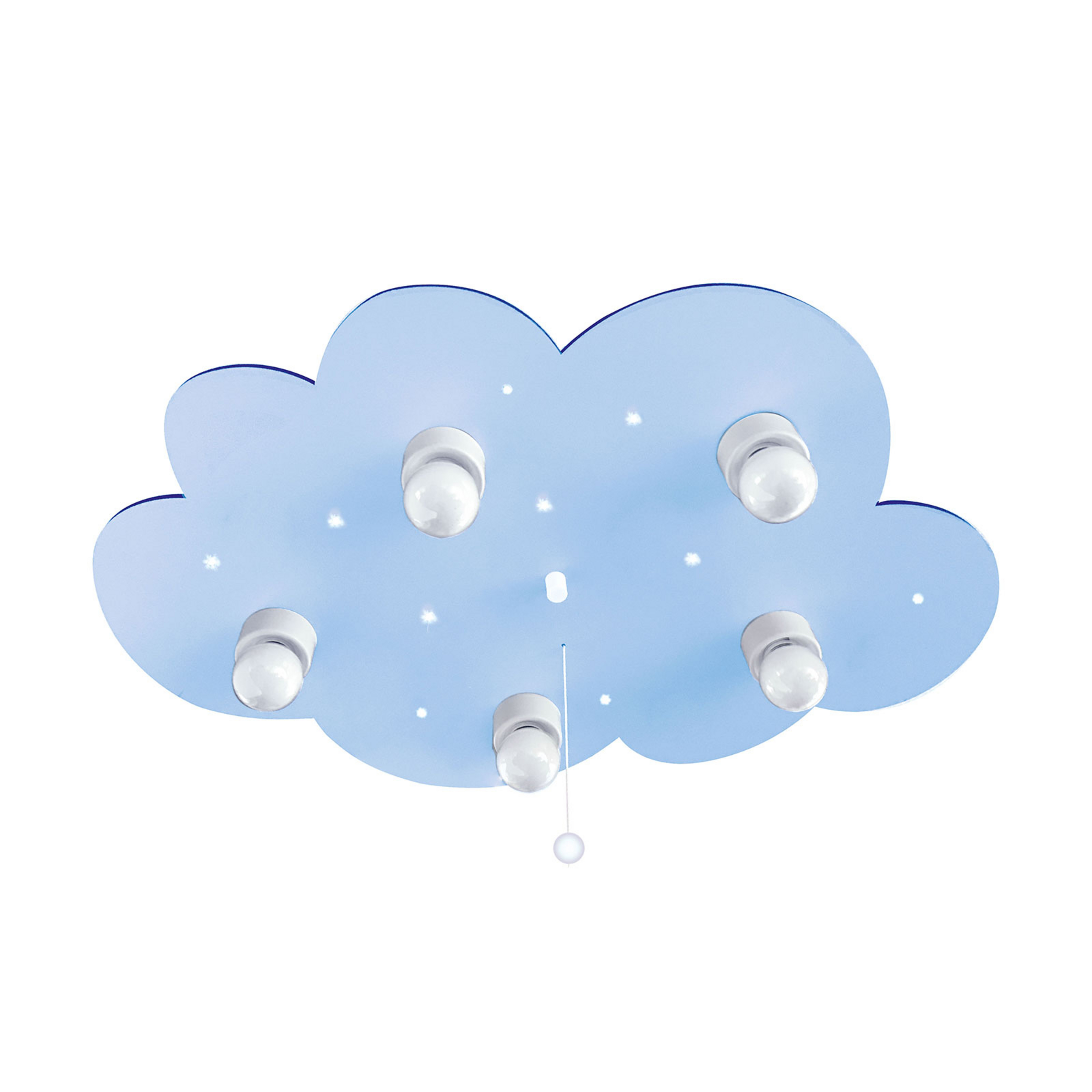 Cloud ceiling light, 5-bulb, light blue