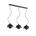 Gretja 3 Hanglamp Black/Gold - Lindby