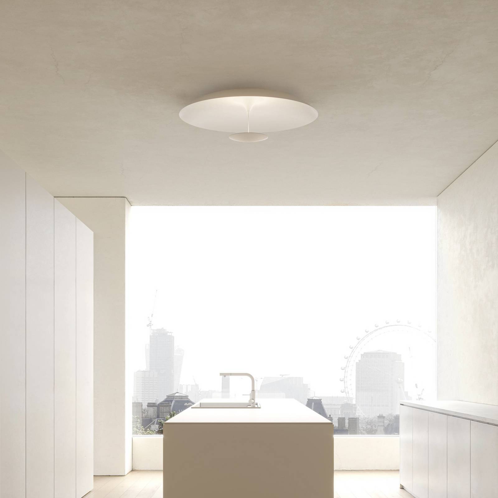 Karman Lampa sufitowa LED BLANCO, Ø 60 cm, biała, metal