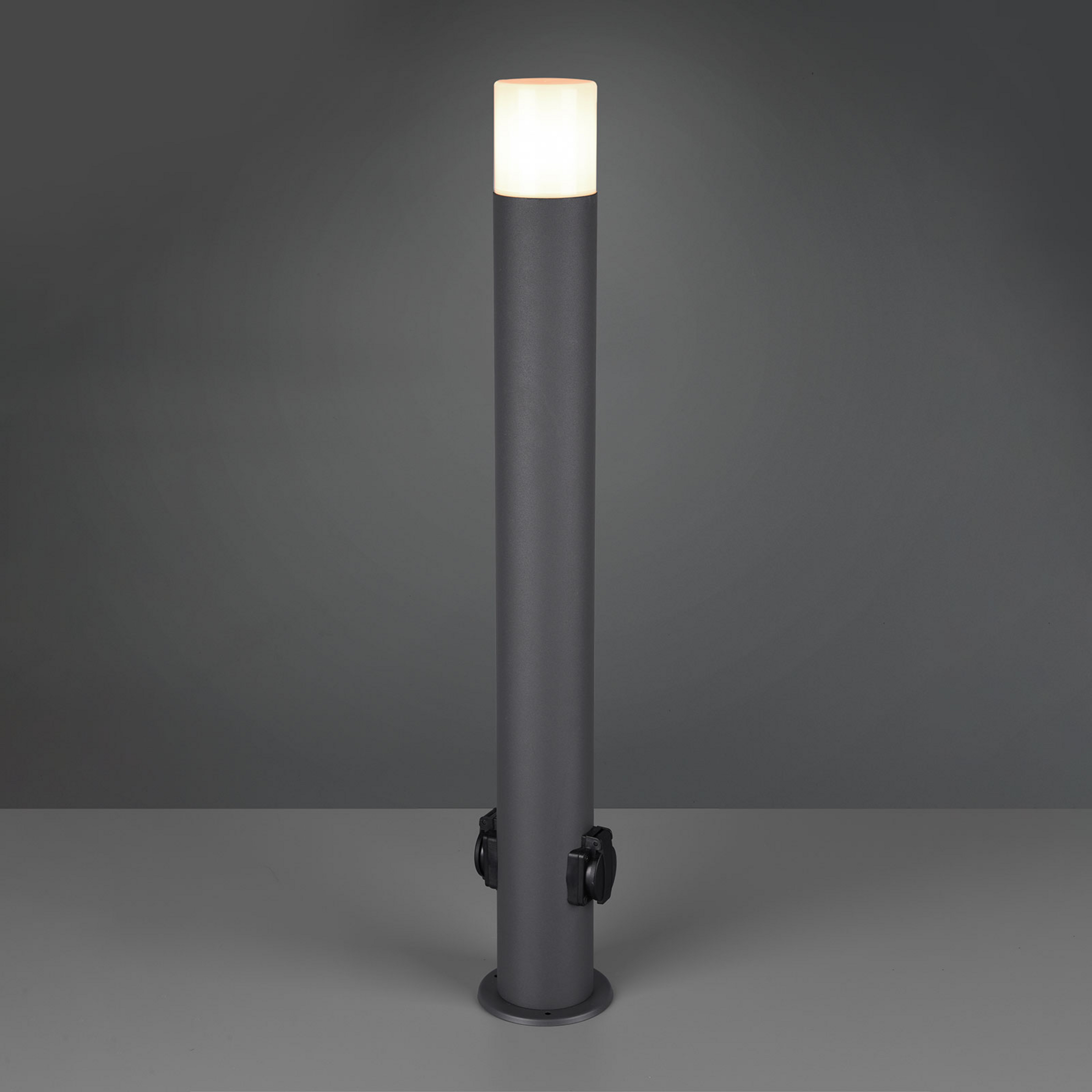 Candeeiro de caminho Hoosic com tomadas, antracite