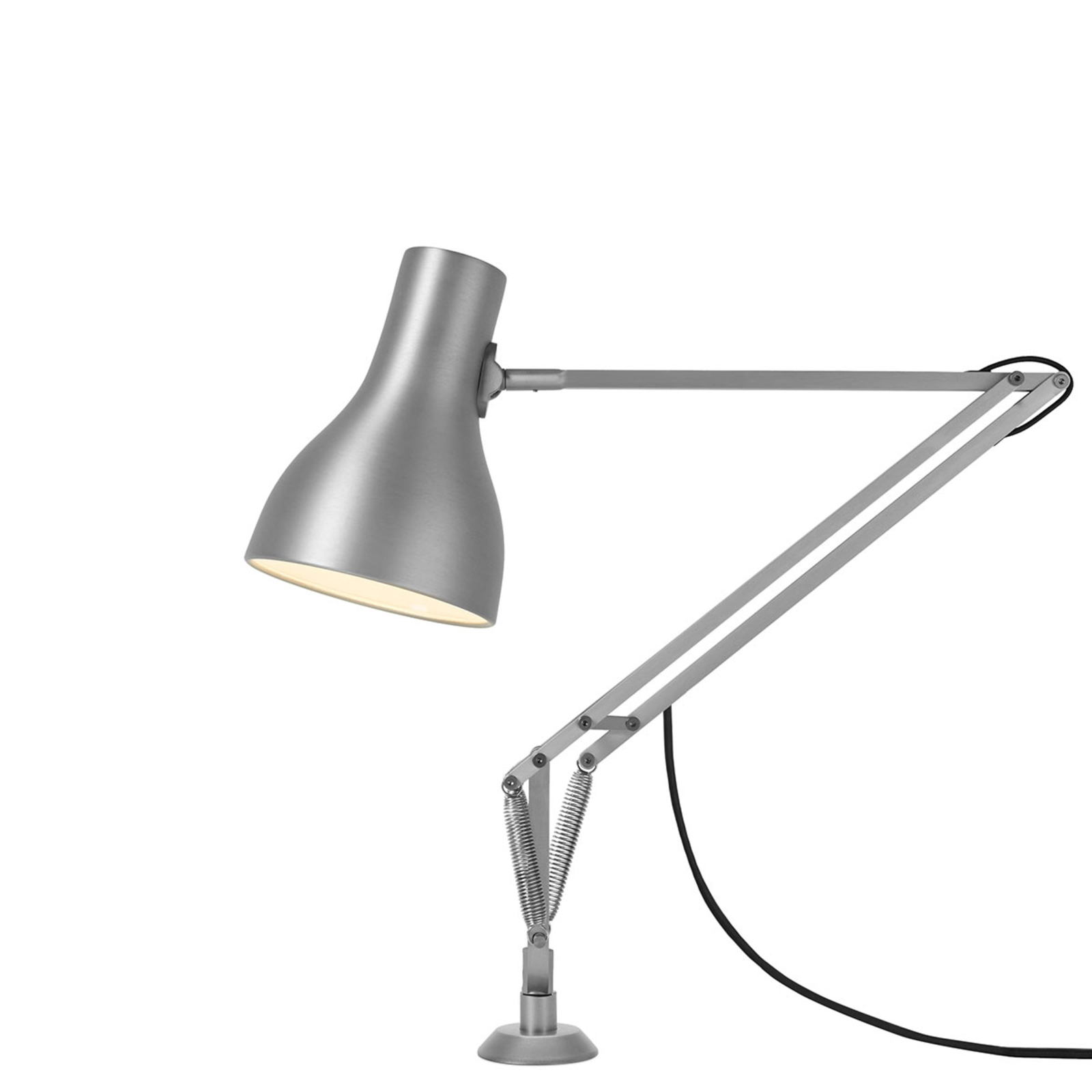 Anglepoise Type 75 bordlampe skru-fot sølv