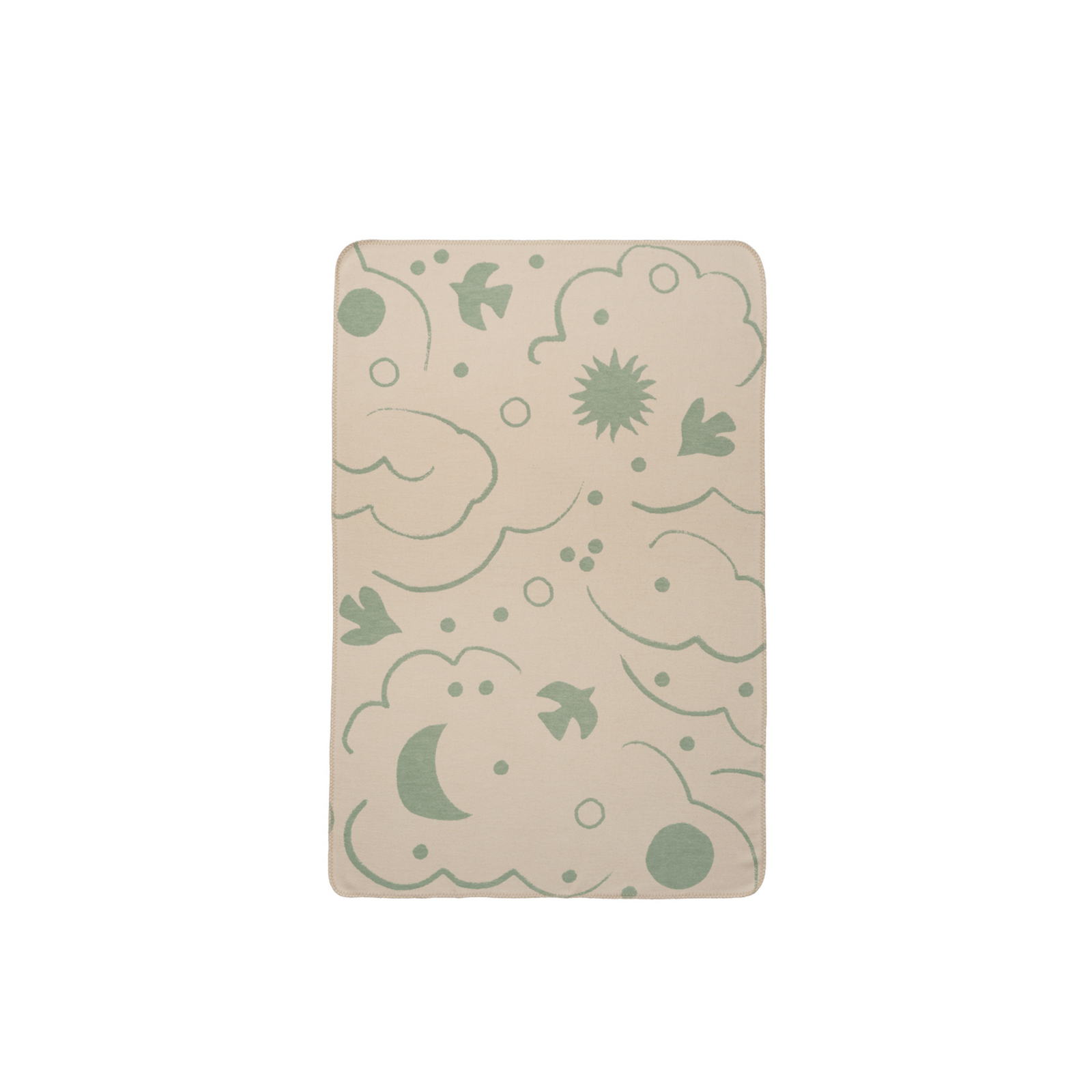 Skye blanket, green/cream, 120 x 80 cm - ferm LIVING