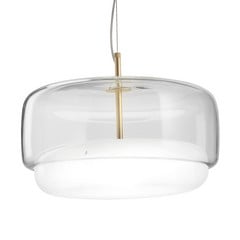 Jube SP G LED-hængelampe, glas, klar, hvid