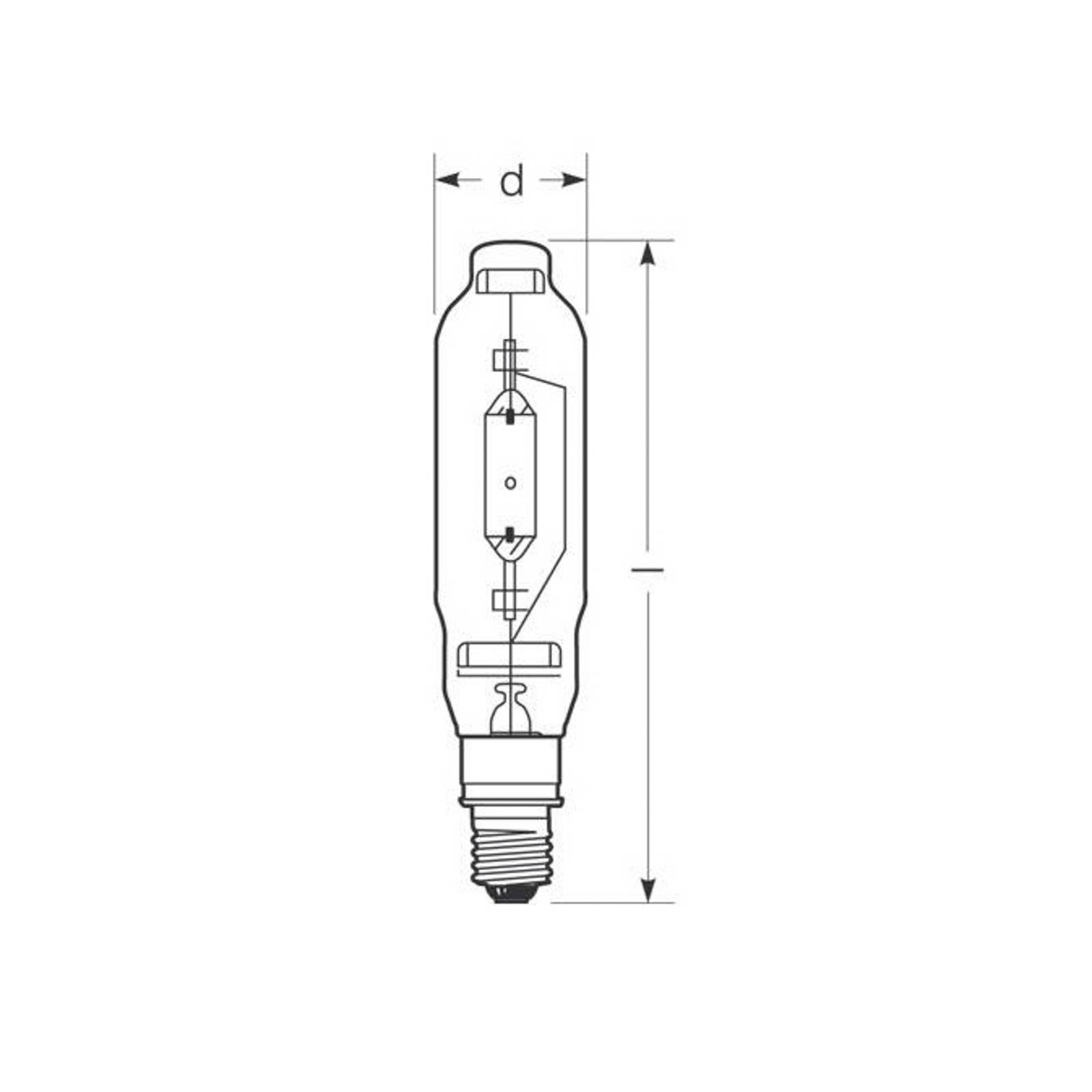 RADIUM Żarówka metalohalogenkowa E40 2050W HRI-T D/I przezroczysta