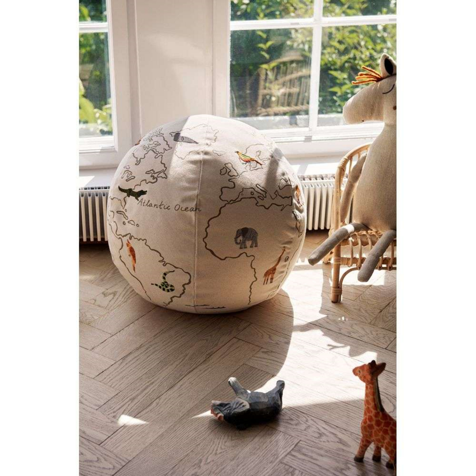 The World Pouf Off-White - ferm LIVING