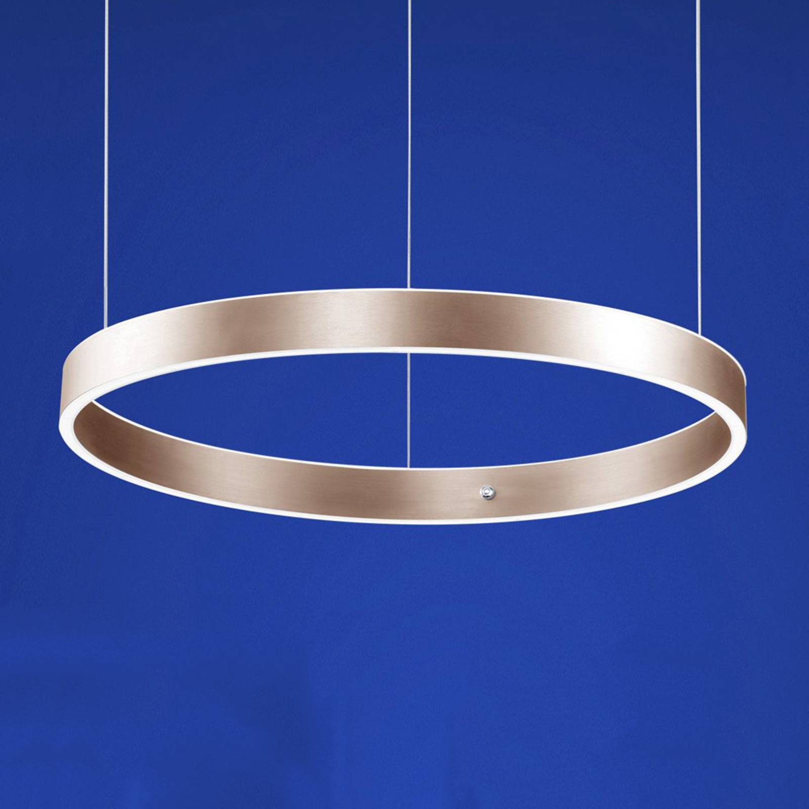 B-Leuchten B-Leuchten Delta LED pendant light 60 cm rose gold | Other metals
