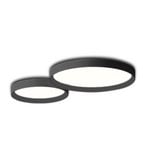 Up LED-Deckenleuchte, graphit, 2-flammig - Vibia