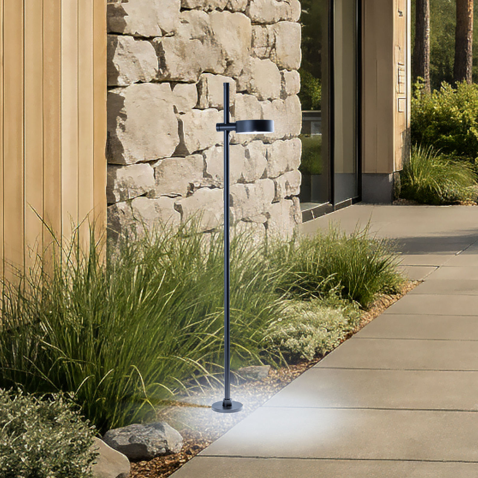 LED лампа за основа Tessa, черна, алуминий, височина 100 cm LED лампа за основа Tessa, черна, алуминий, височина 100 cm