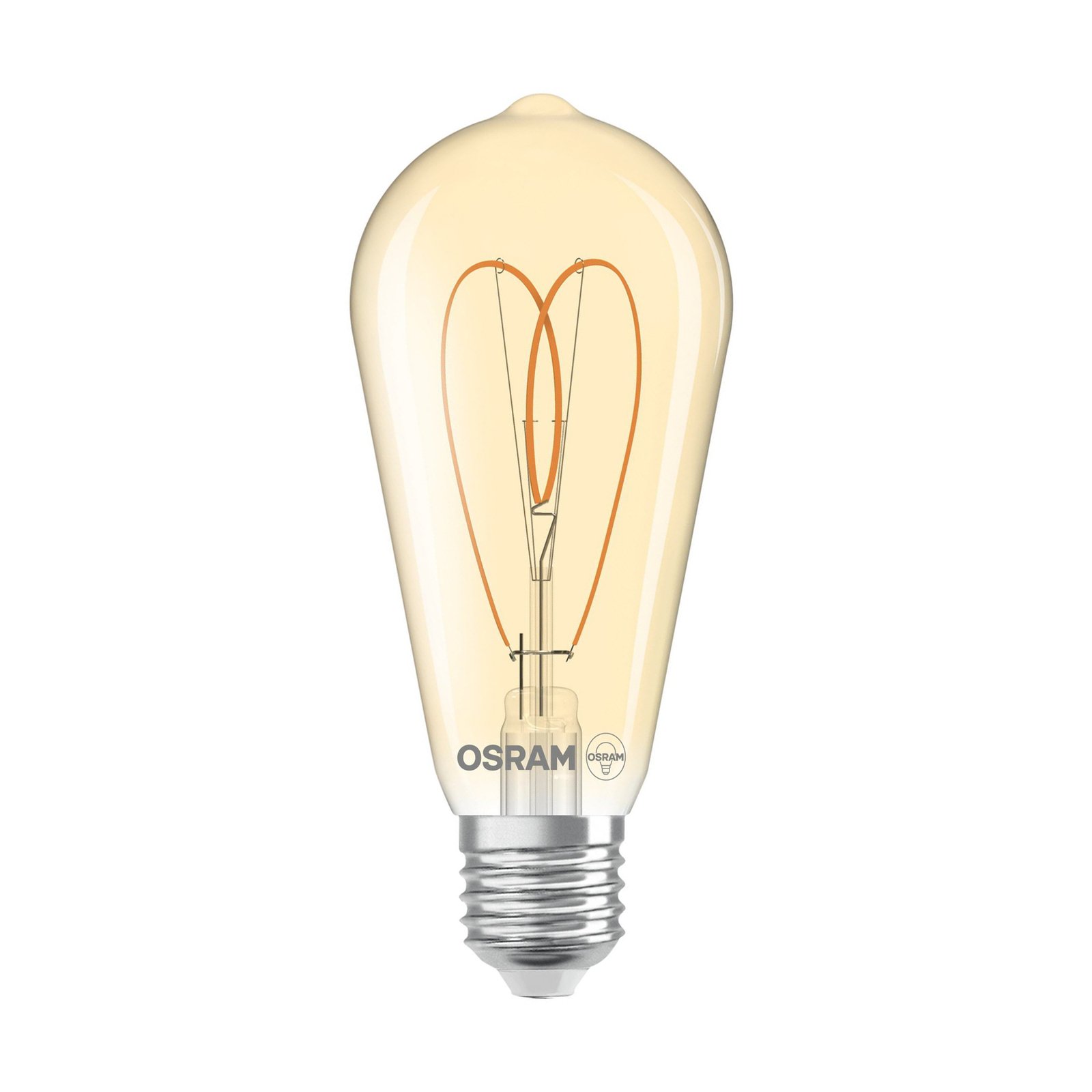 OSRAM LED Vintage ST64 E27 8W 922 Heart Filament ściemniany złoty