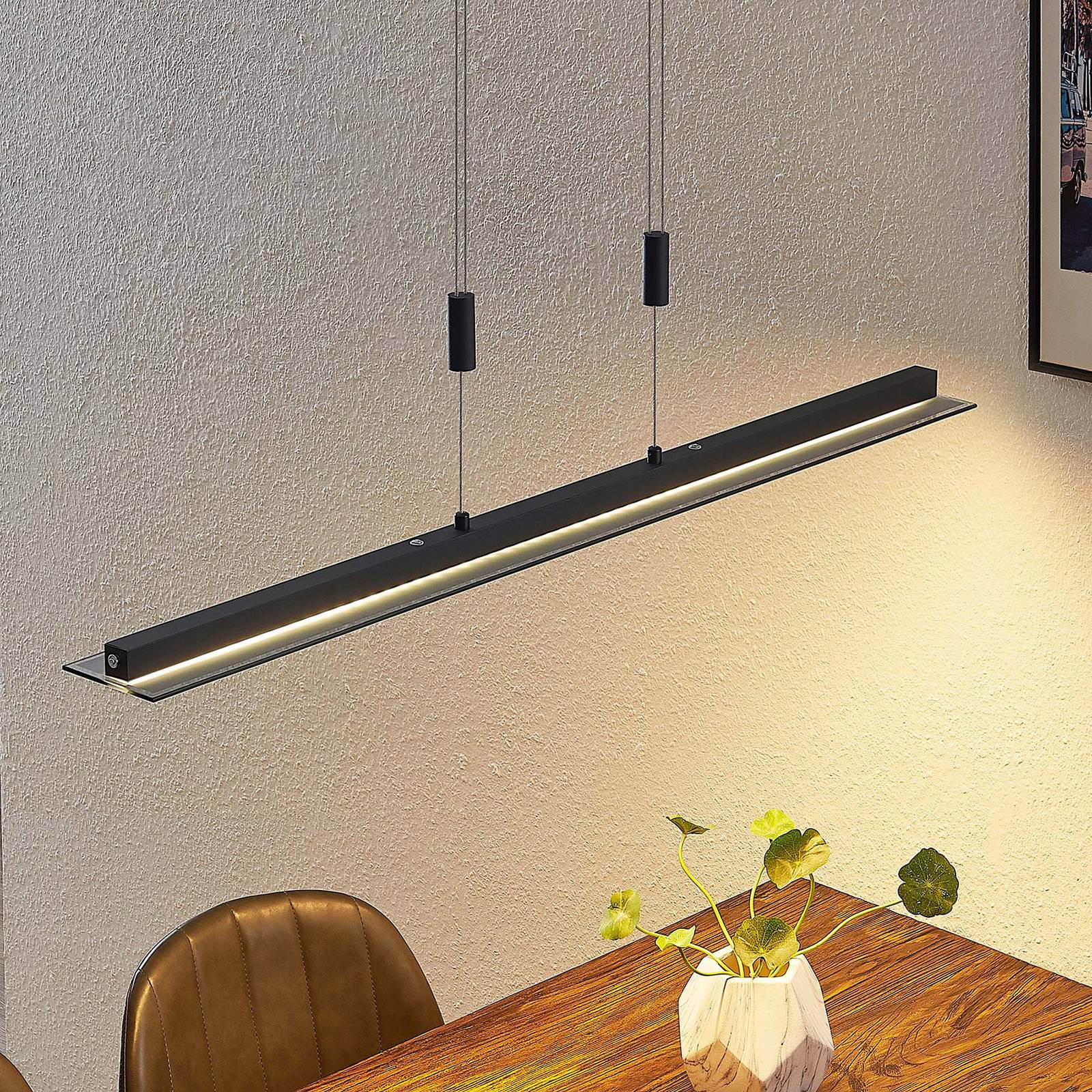 Lucande Berina LED hanglamp, CCT, rookglas