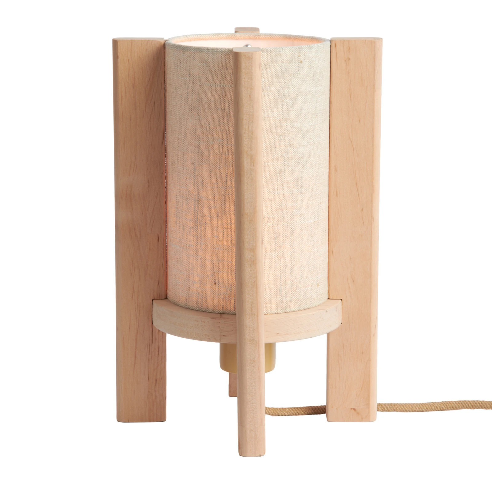 GOOD & MOJO Corsica stolna lampa, prirodna, 30 cm, drvo jele