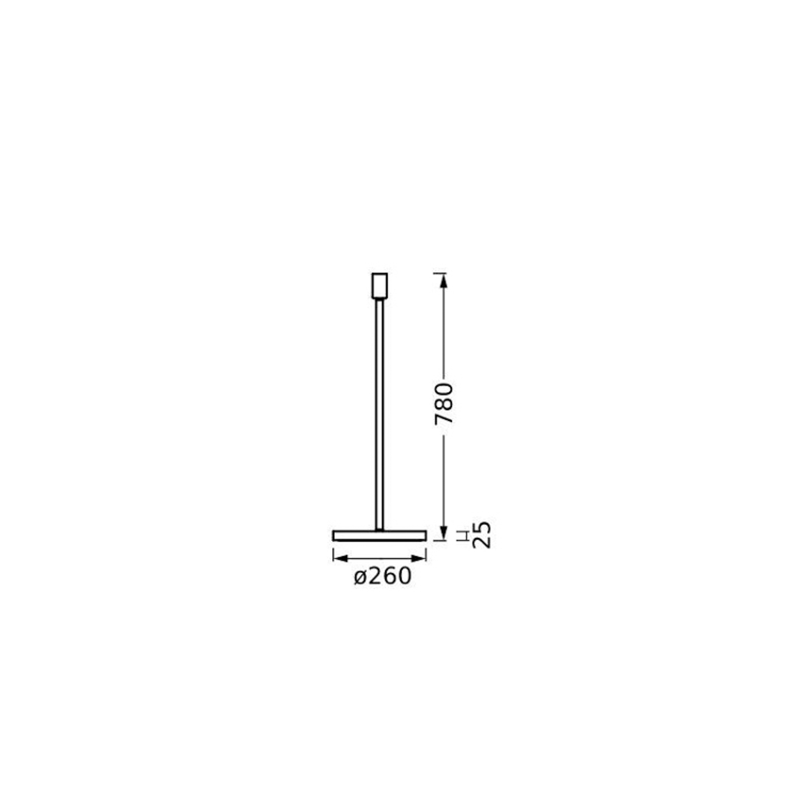 Candeeiro de pé LEDVANCE Decor Stick E27, altura 78 cm, bege