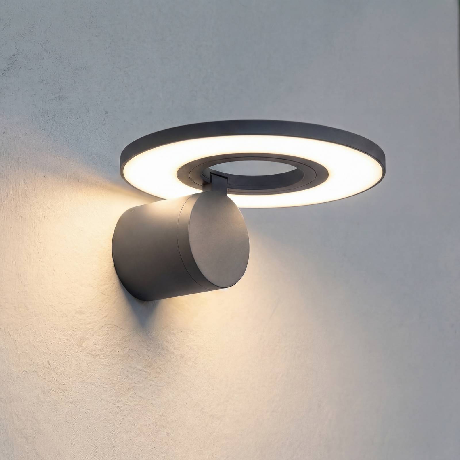 Applique d'extérieur LED Arcchio Tovio, anthracite, orientable