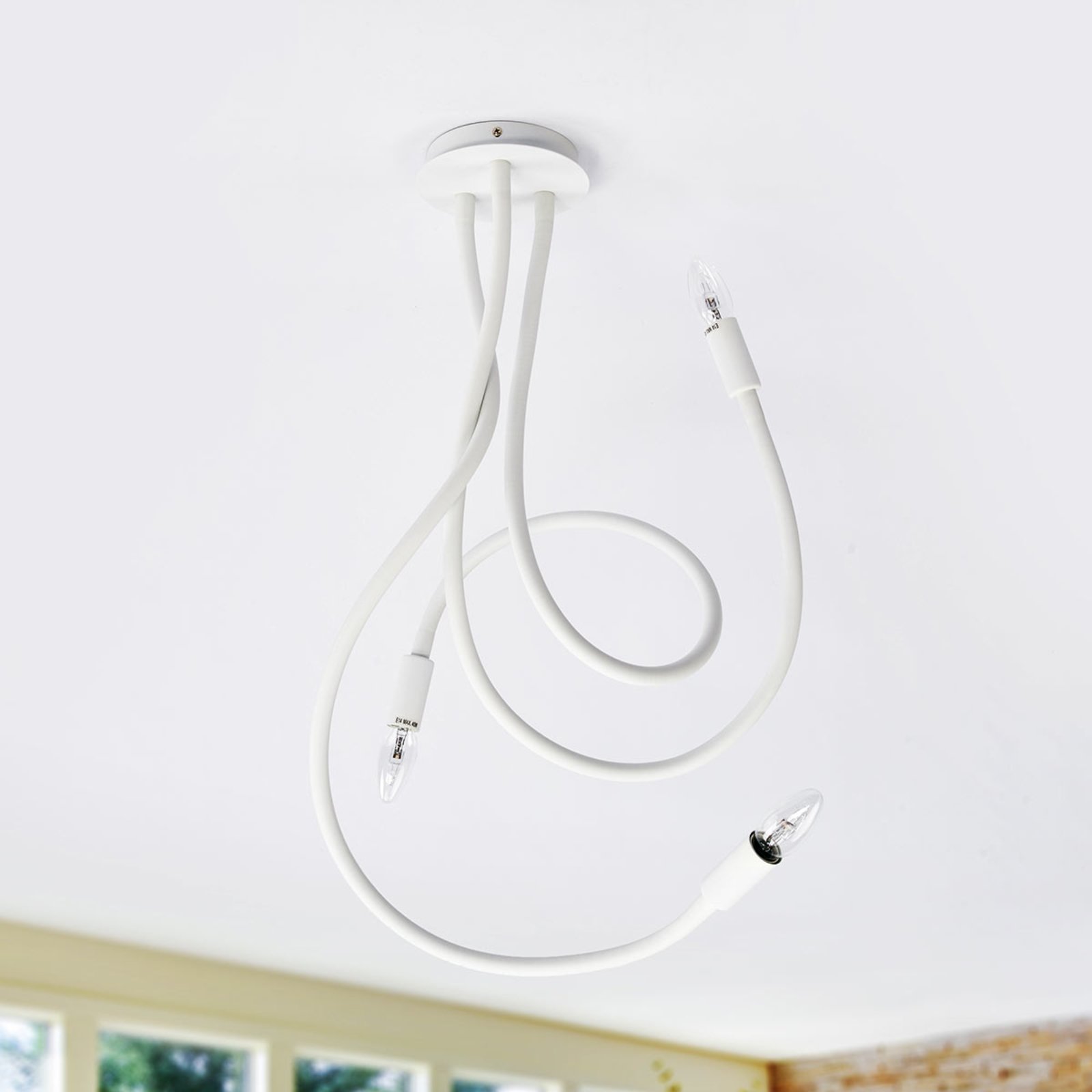 Plafondlamp Lover 3-lamps, wit
