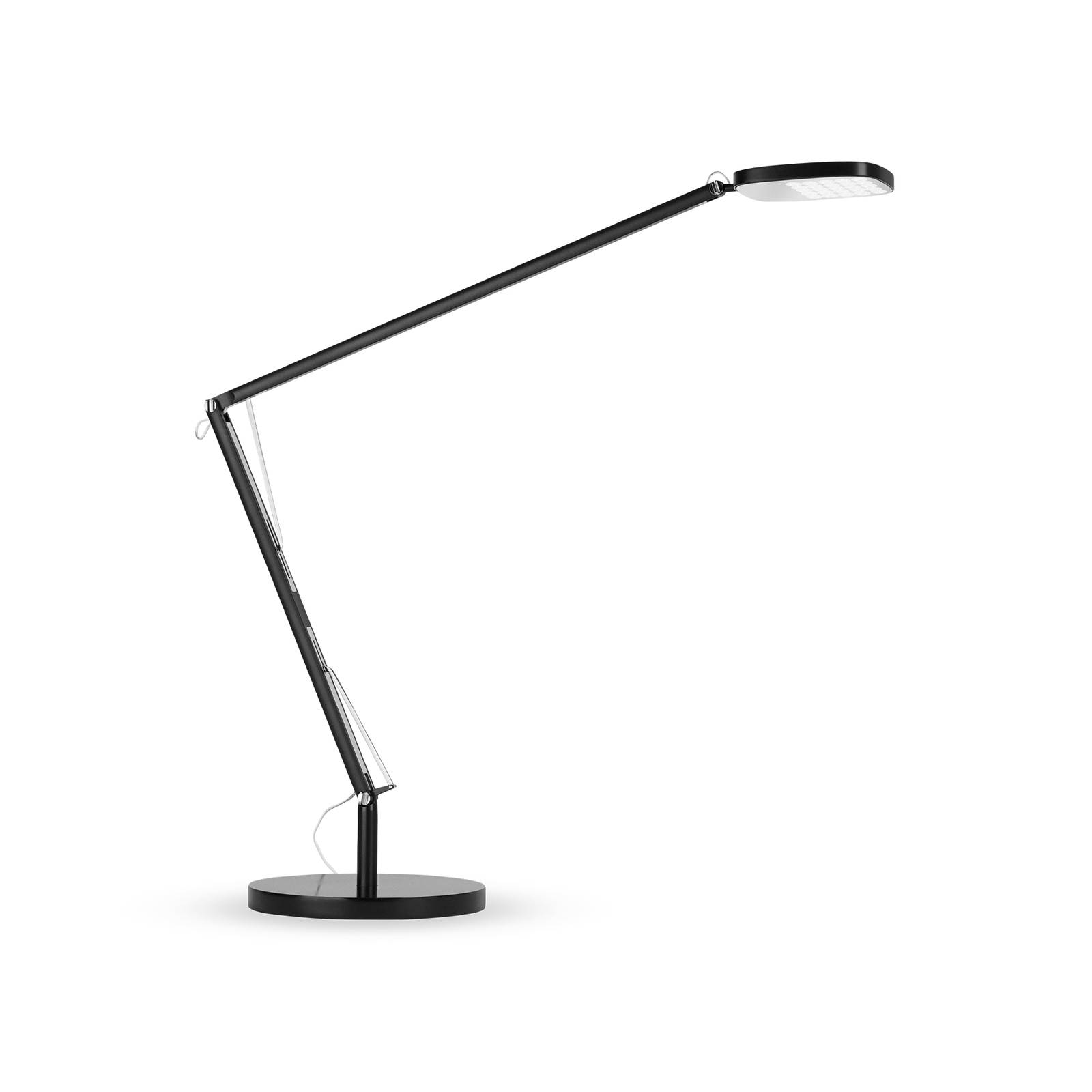 Image of Lampe de bureau LED Birdie 930 socle rond, noir 