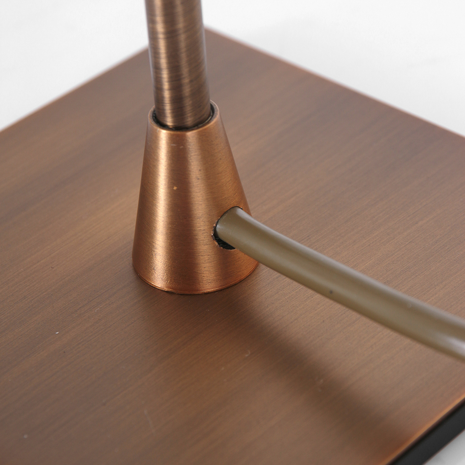 Galda lampa „Ancilla“, bronzas krāsā, augstums 33 cm, metāls, stikls, E14