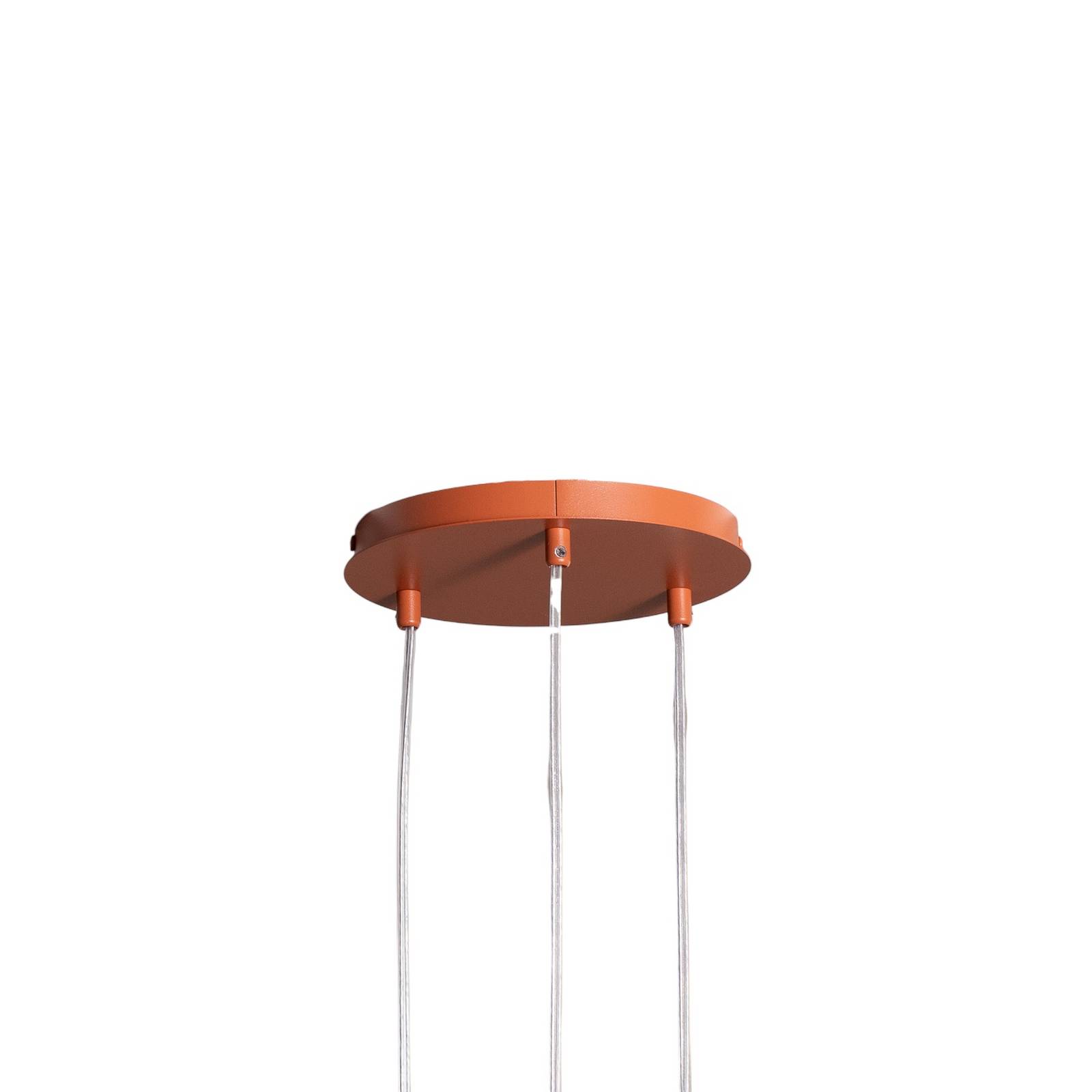 Żyrandol Rif 3, ceglasty, okrągły, 3-punktowy, Ø 33 cm