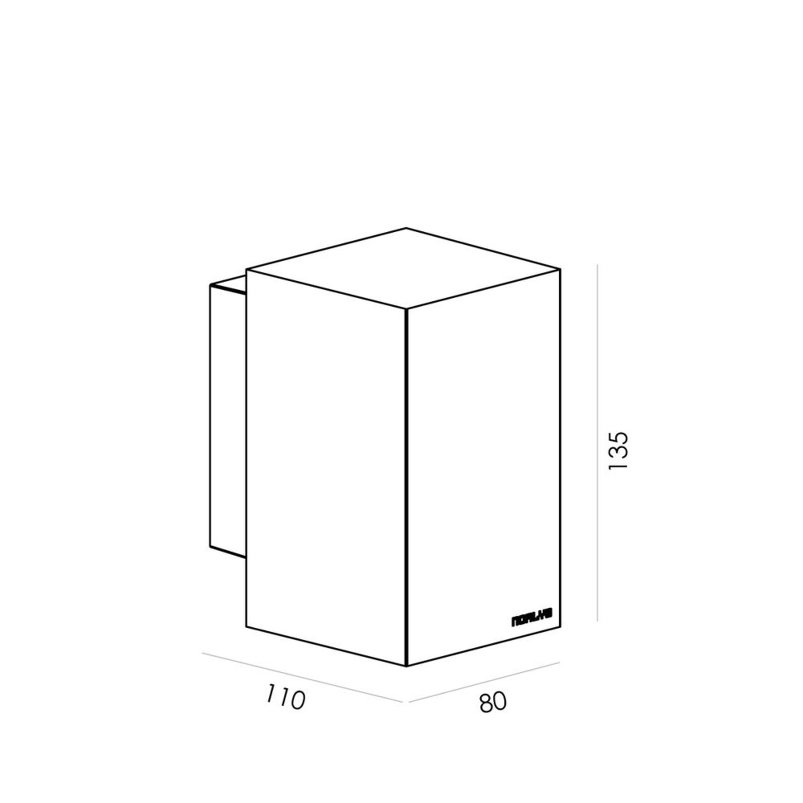 Sandvik Down Utomhus Vägglampa Graphite - Norlys