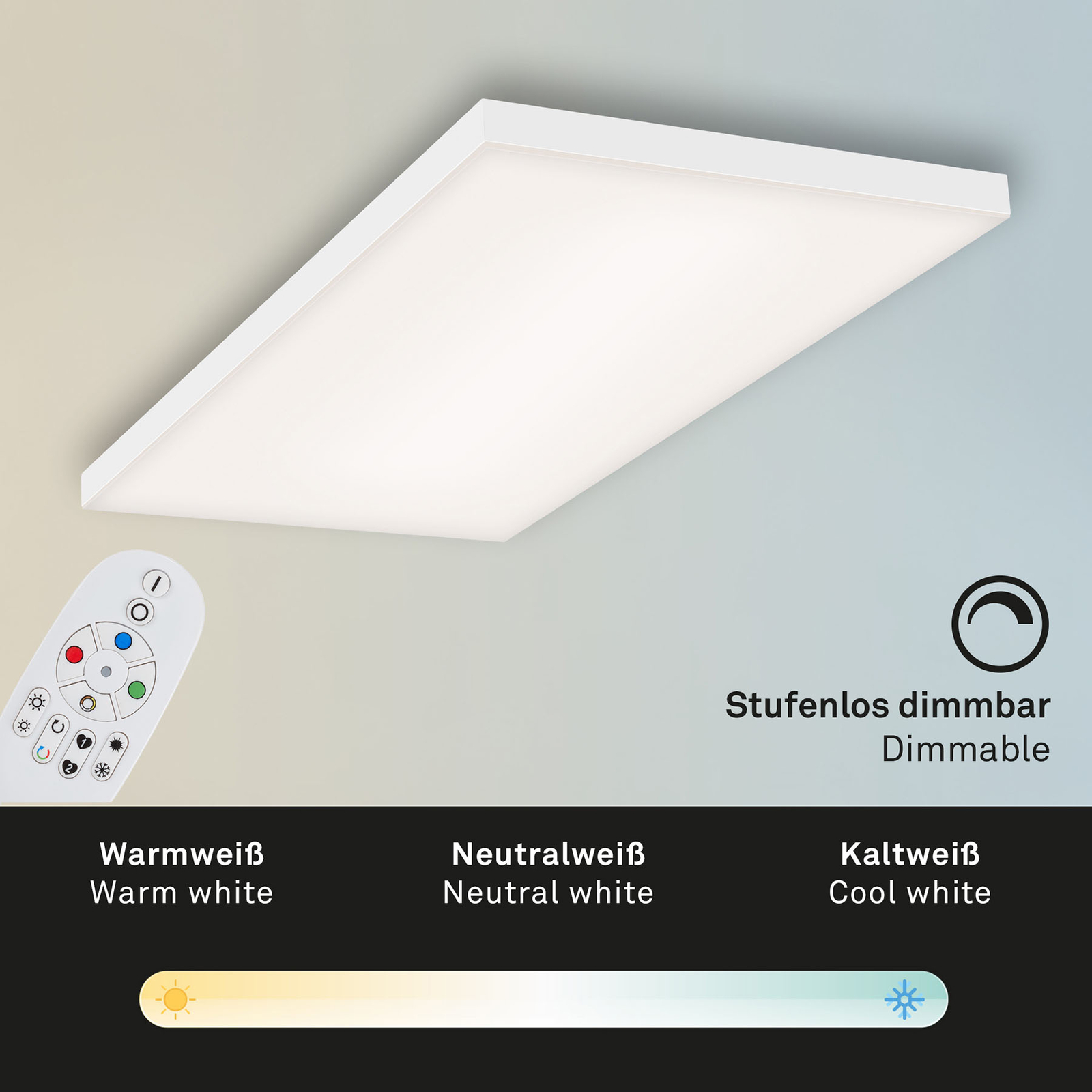 Plafoniera LED Frameless RGBW, rettangolare