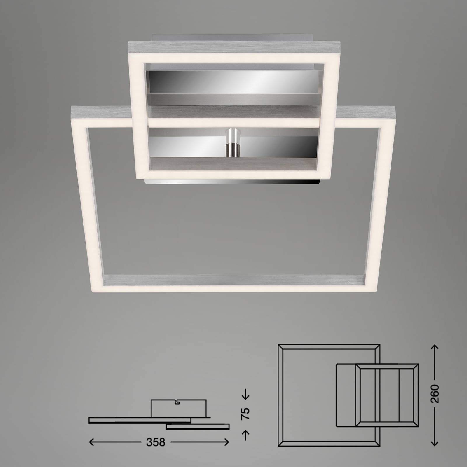 Lampa sufitowa LED Frames 1 mały/1 duży kwadrat