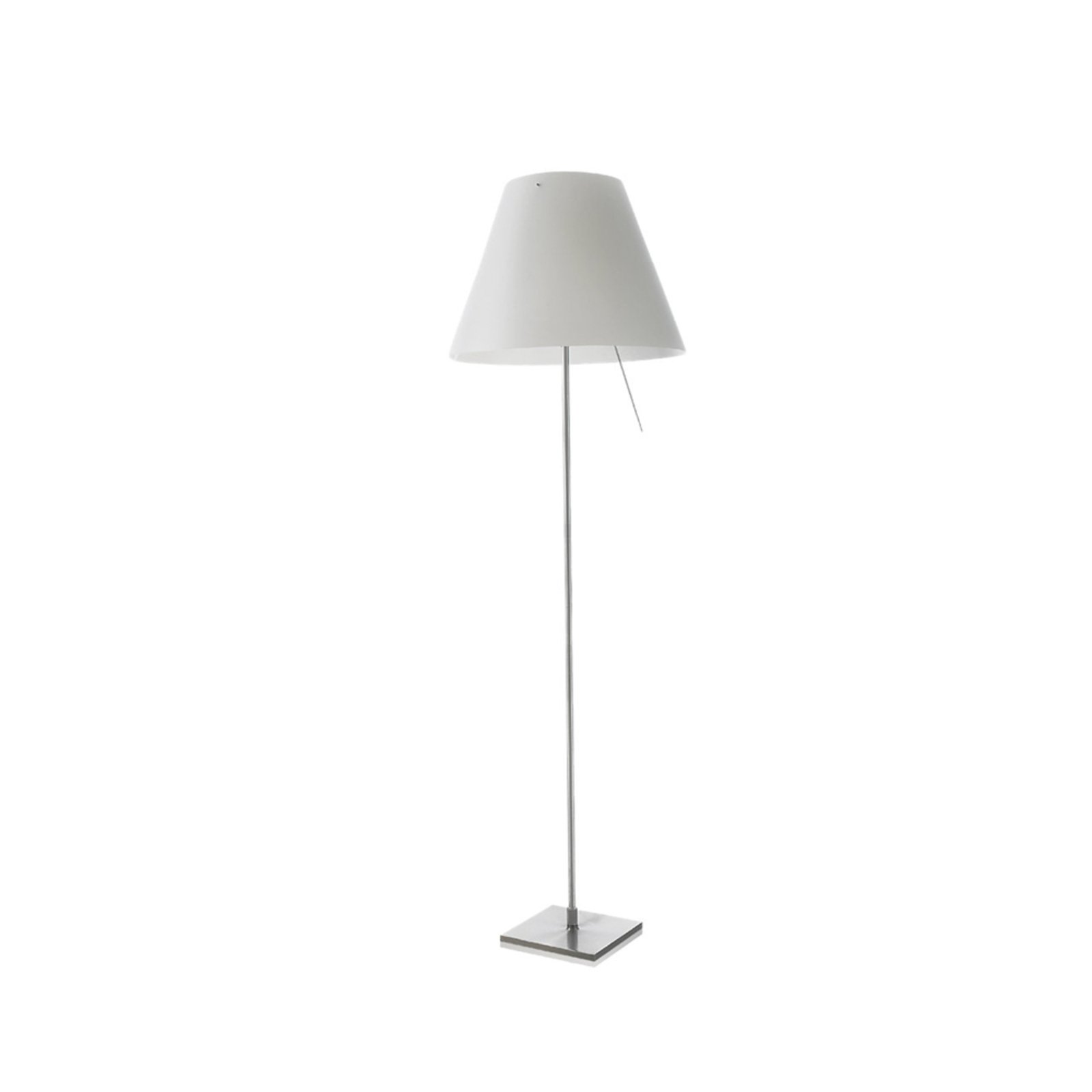 Costanza Floor Lamp Aluminium with Mistic White - Luceplan