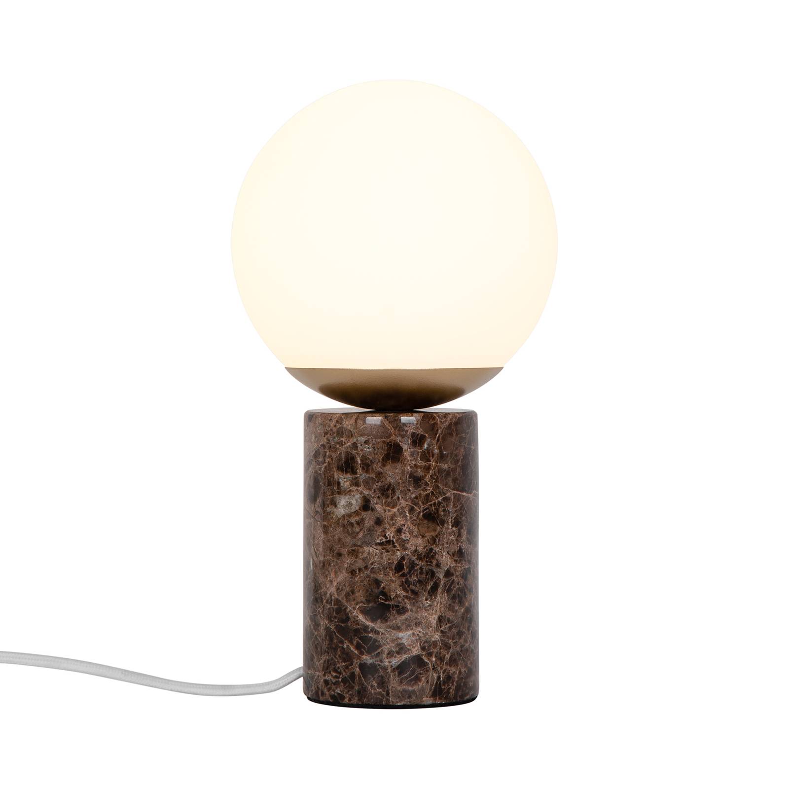 Bordlampe Lilly Marble med marmorsokkel brun