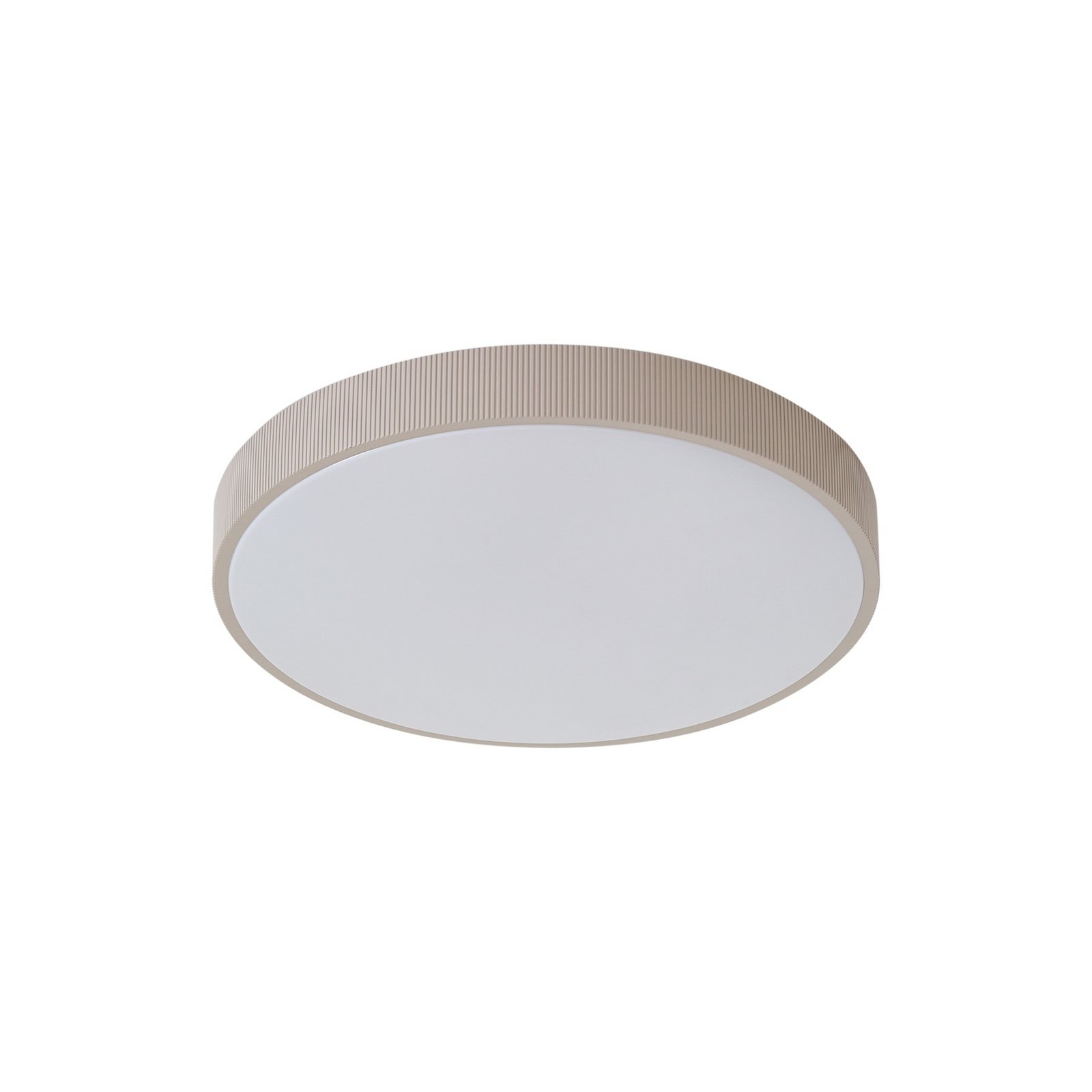 Lindby LED-Deckenlampe Zylo, hellgrau, Ø 49 cm, CCT, dimmbar