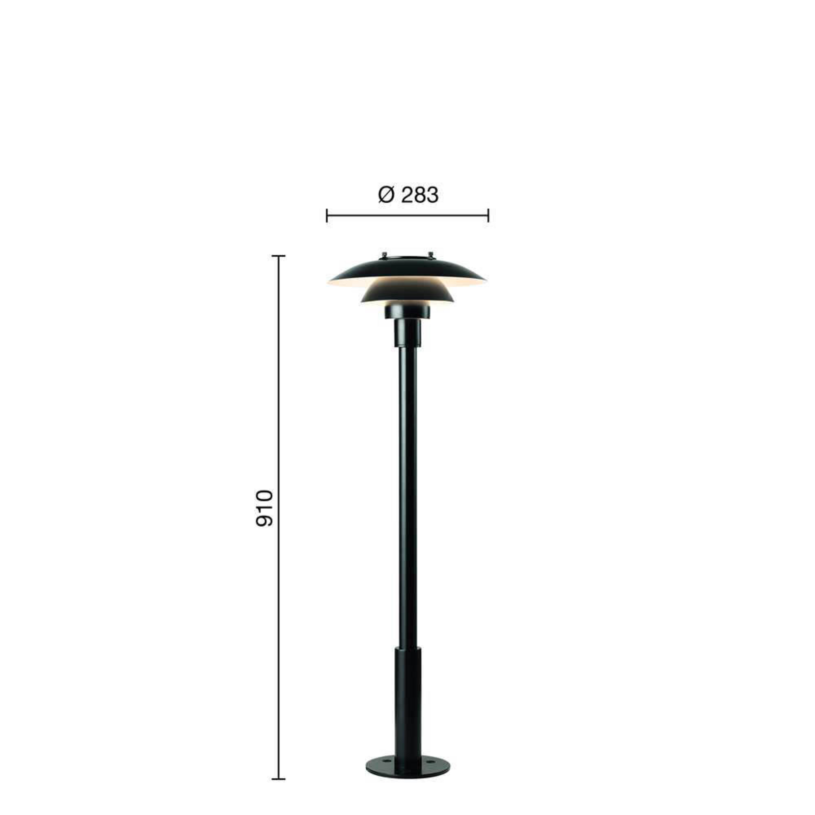 PH 3-2½ Bollard H910 Black - Louis Poulsen