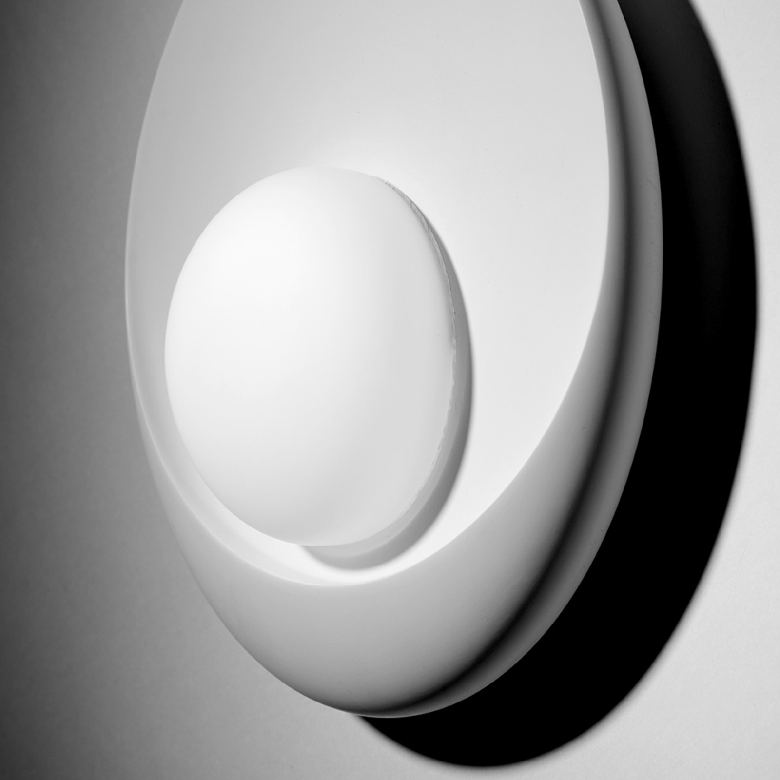 Pitane wall light made of plaster, round, 1-bulb