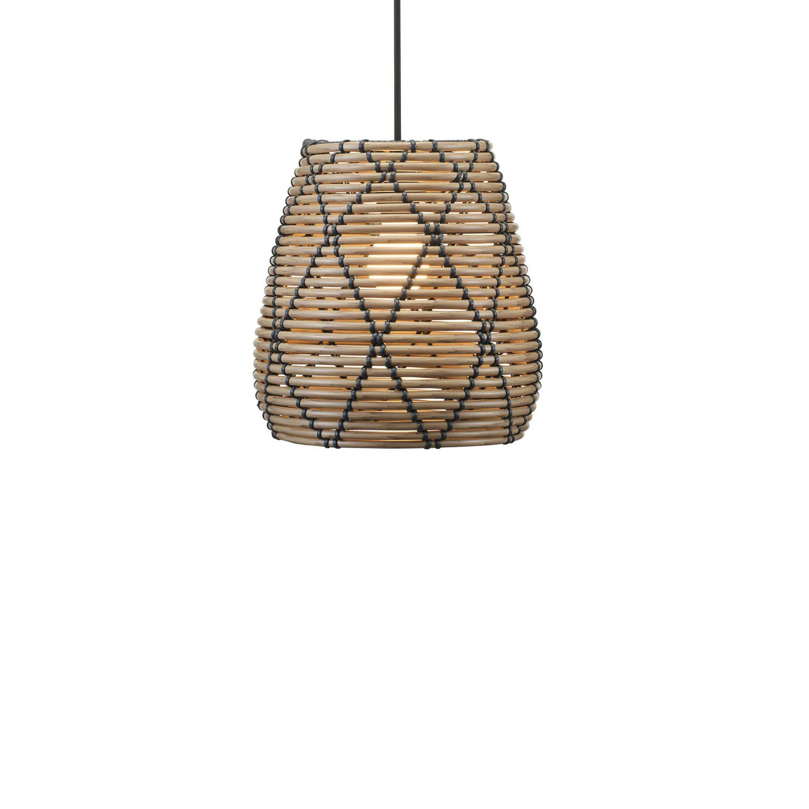 PR Home outdoor hanging light Lollo, UK, Ø 28 cm, natural/black