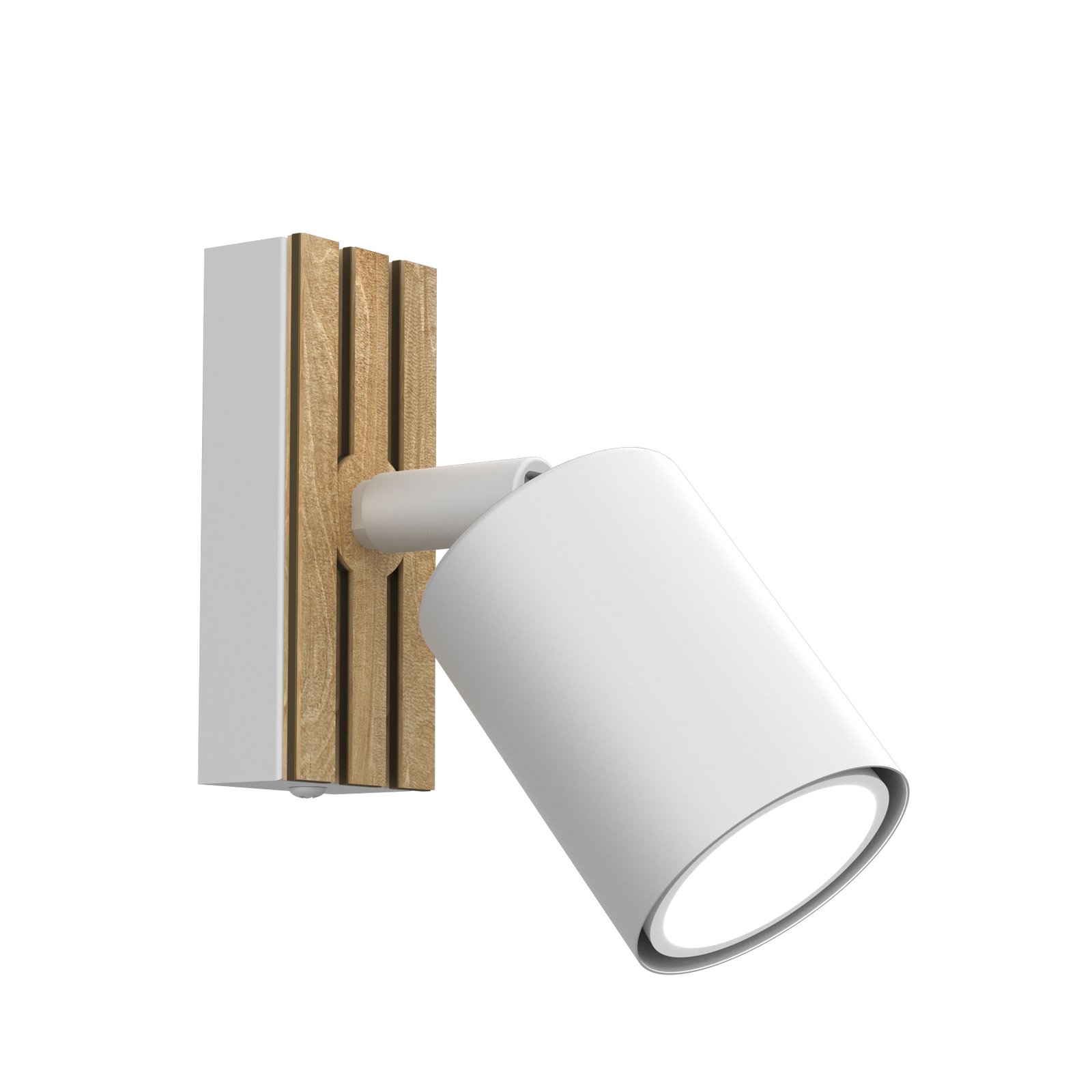 Envostar Tino wall spotlight 1-bulb white/wood