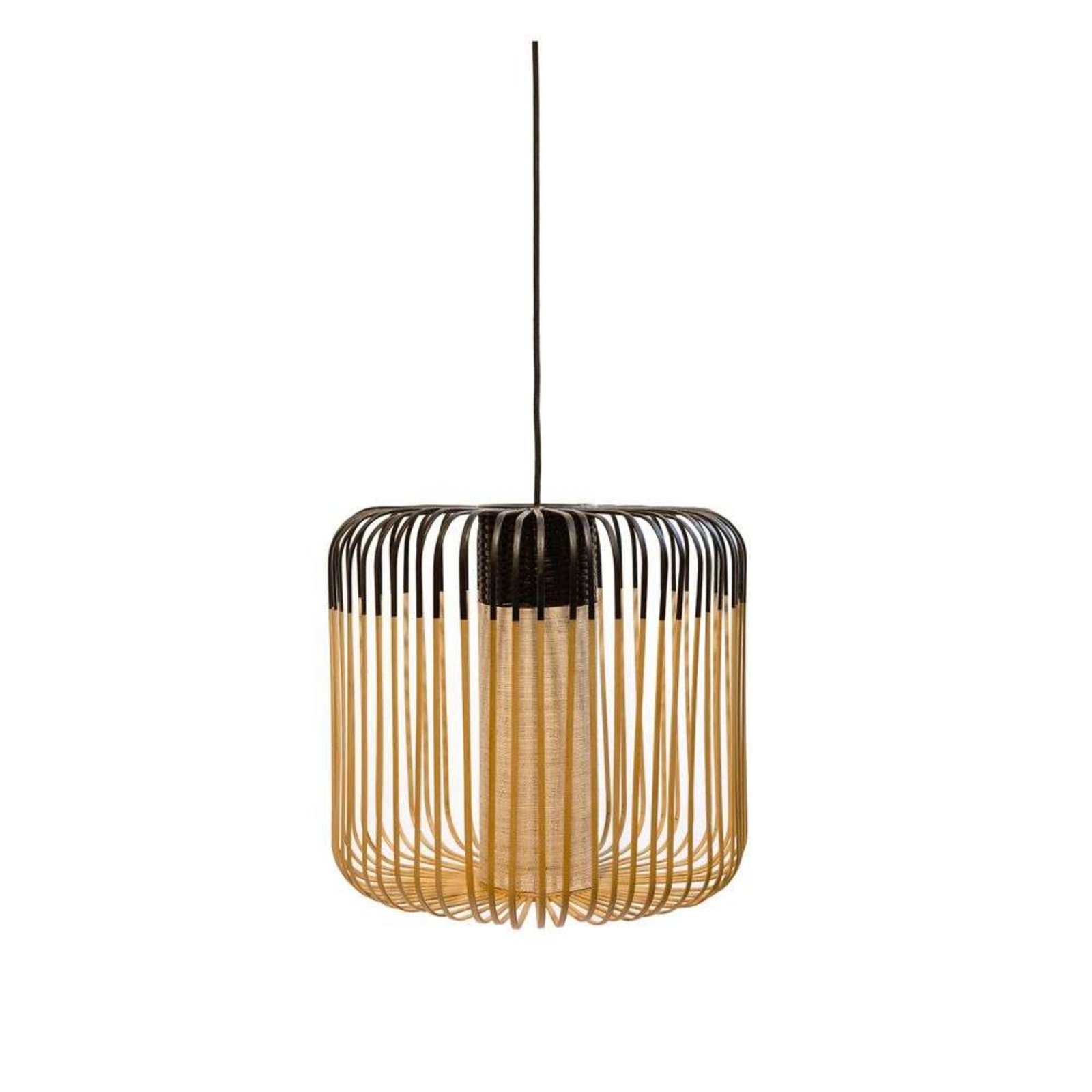 Bamboo Candeeiro Suspenso M Black - Forestier