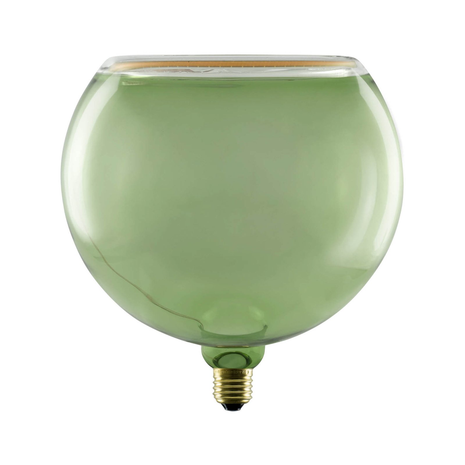 Segula lâmpada LED globo flutuante, E27, verde G200 6 W 922 regulável